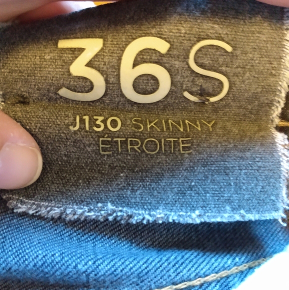 🔴 SALE A/X Armani Exchange J130 Button Fly Skinny Jeans Dark Wash 36 Short - Picture 12 of 13